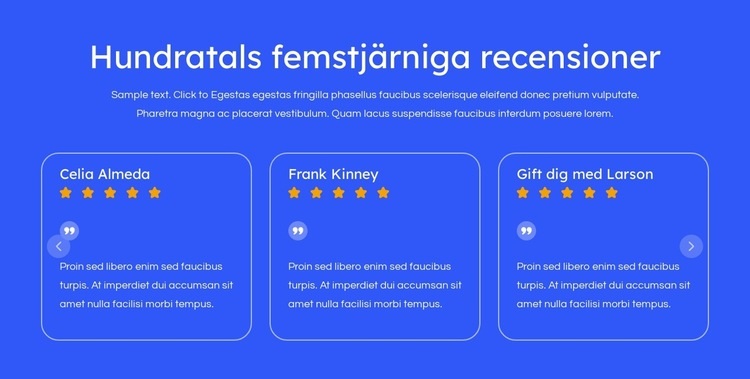 Femstjärniga recensioner HTML-mall