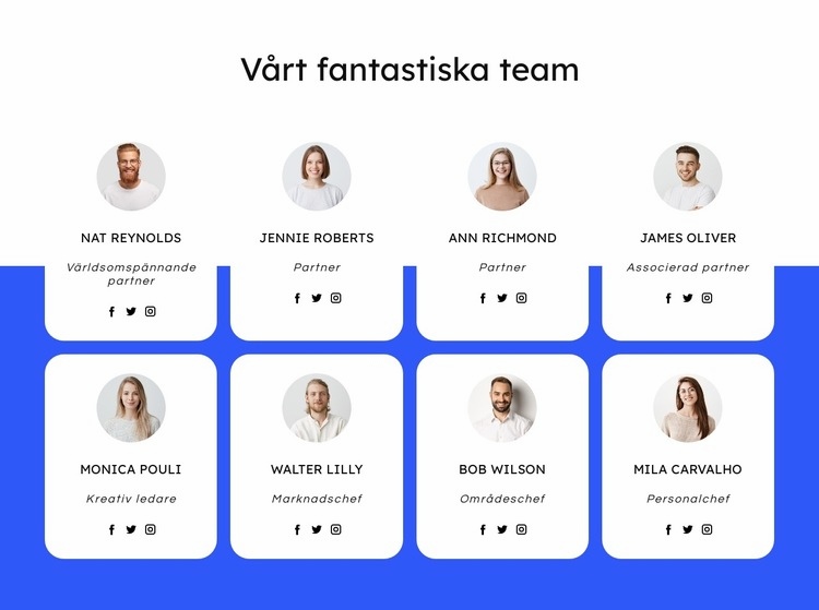Takföretagsteam HTML-mall