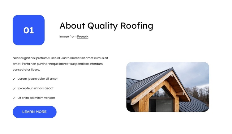 About roofing company Template