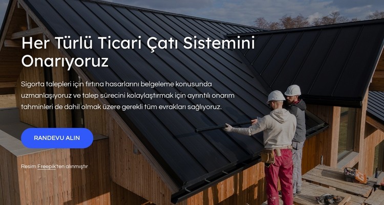 Çatı onarımları CSS Şablonu