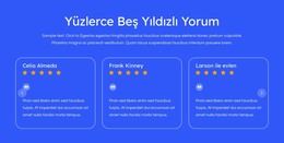 Beş Yıldızlı Yorumlar - Ücretsiz Şablon