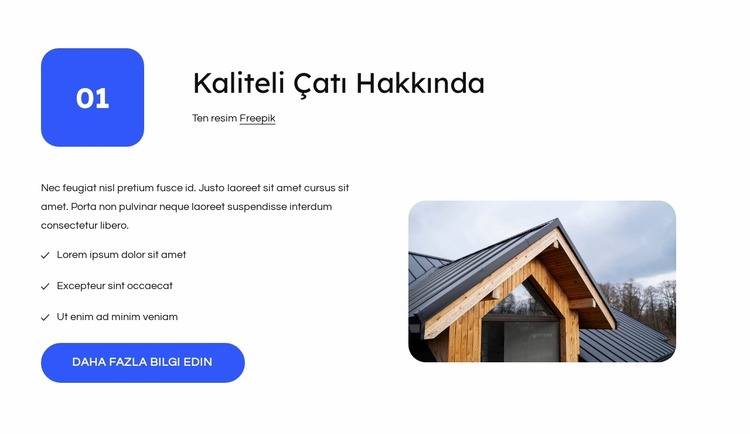 Çatı kaplama şirketi hakkında Joomla Şablonu