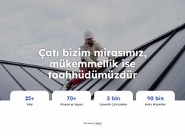 Çatı Onarım Şirketi - Duyarlı Tek Sayfalık Şablon