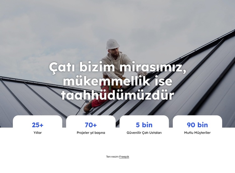 Çatı onarım şirketi Web Sitesi Şablonu