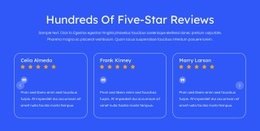 Most Creative Web Page Design For Five-Stars Reviews