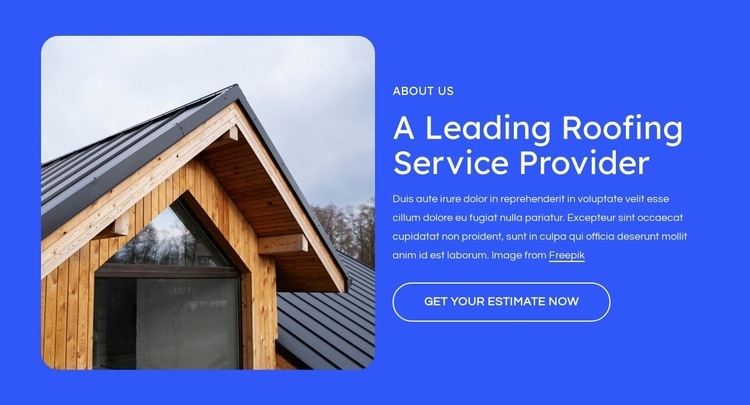 Roofing service provider Web Page Design