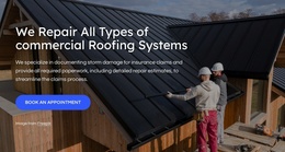 Roof Repairs - Template To Add Elements To Page