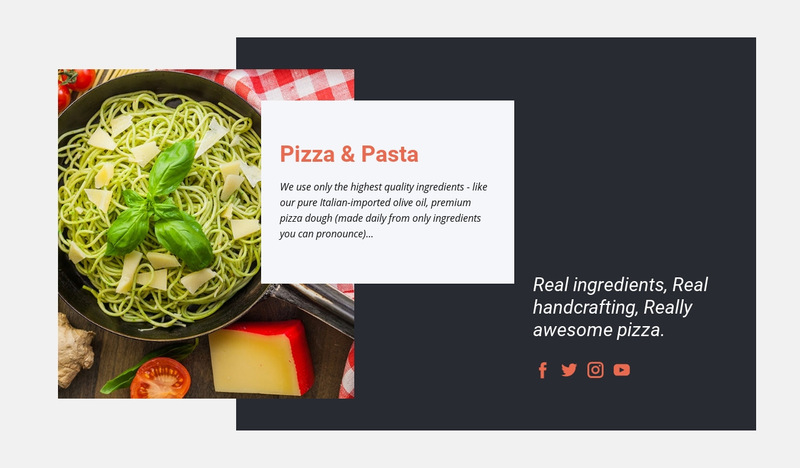 Fresh crafted pasta Wix Template Alternative