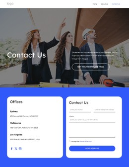 Roofing Company Contact Page CSS Form Template