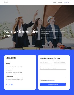 Kontaktseite Für Dachdeckerunternehmen CSS-Formularvorlage