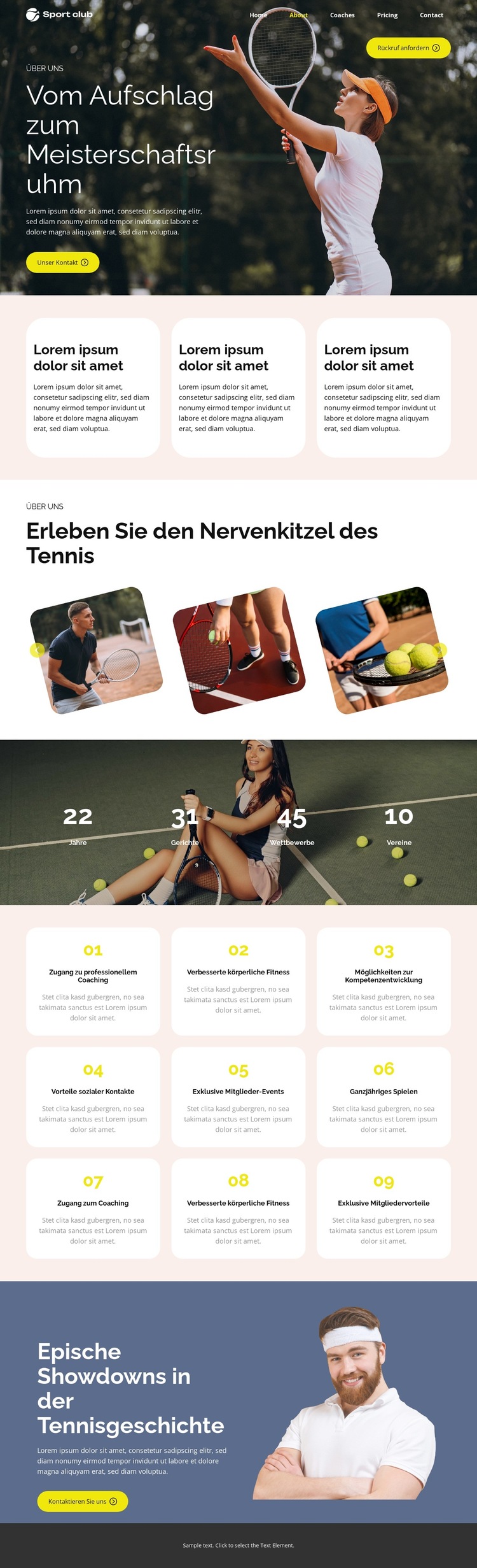 Verbesserte körperliche Fitness Website-Vorlage