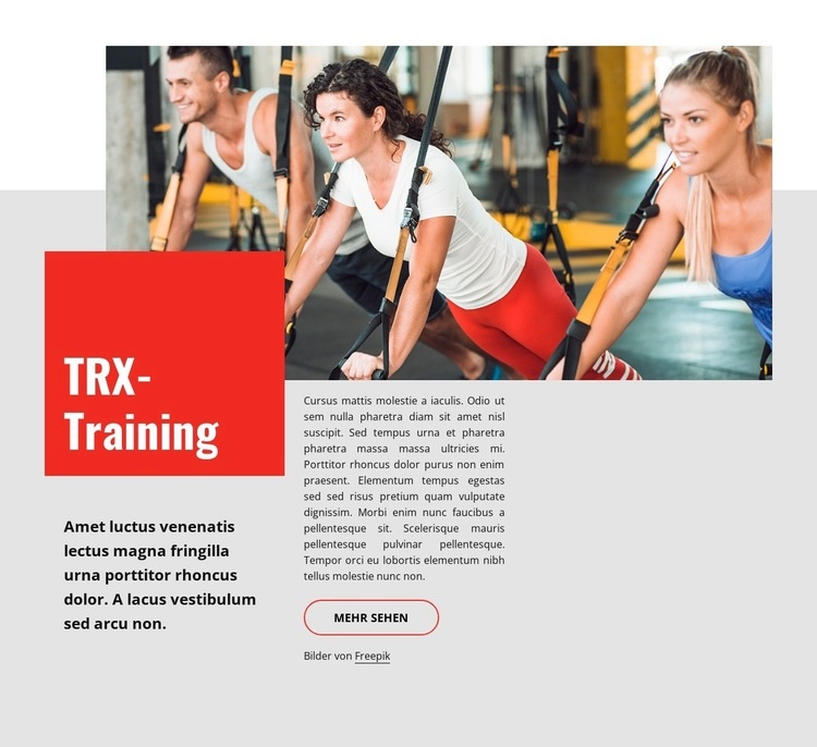 TRX-Training Landing Page