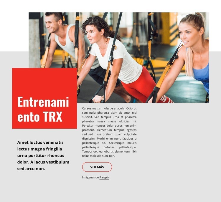 entrenamiento TRX Plantillas de creación de sitios web