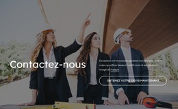 Page HTML Pour Bloc Contact Pour Entreprise De Construction