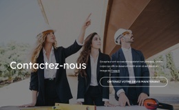 Bloc Contact Pour Entreprise De Construction - Modèle HTML5