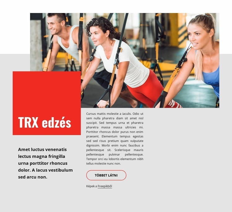 TRX edzés CSS sablon