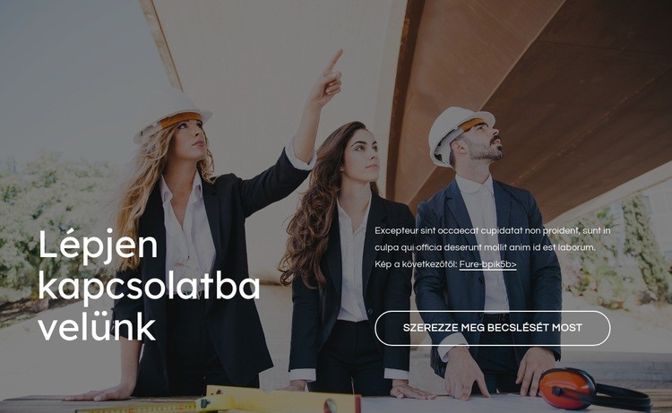 Vegye fel velünk a kapcsolatot blokk építőipari céggel Weboldal sablon