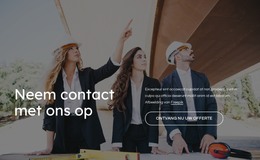 Pagina-HTML Voor Neem Contact Met Ons Op Blok Voor Bouwbedrijf