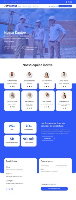 Conheça A Equipe De Coberturas - Design De Site Personalizado