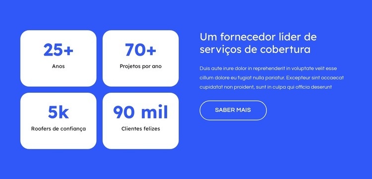 Um fornecedor líder de serviços de cobertura Design do site
