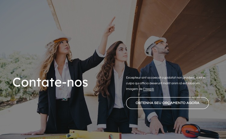 Bloco de contato para construtora Modelo HTML