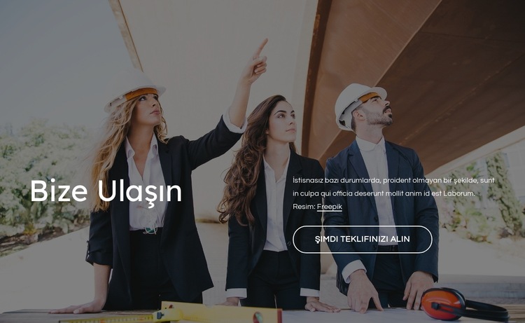 İnşaat şirketi için bizimle iletişime geçin bloğu Web Sitesi Şablonu