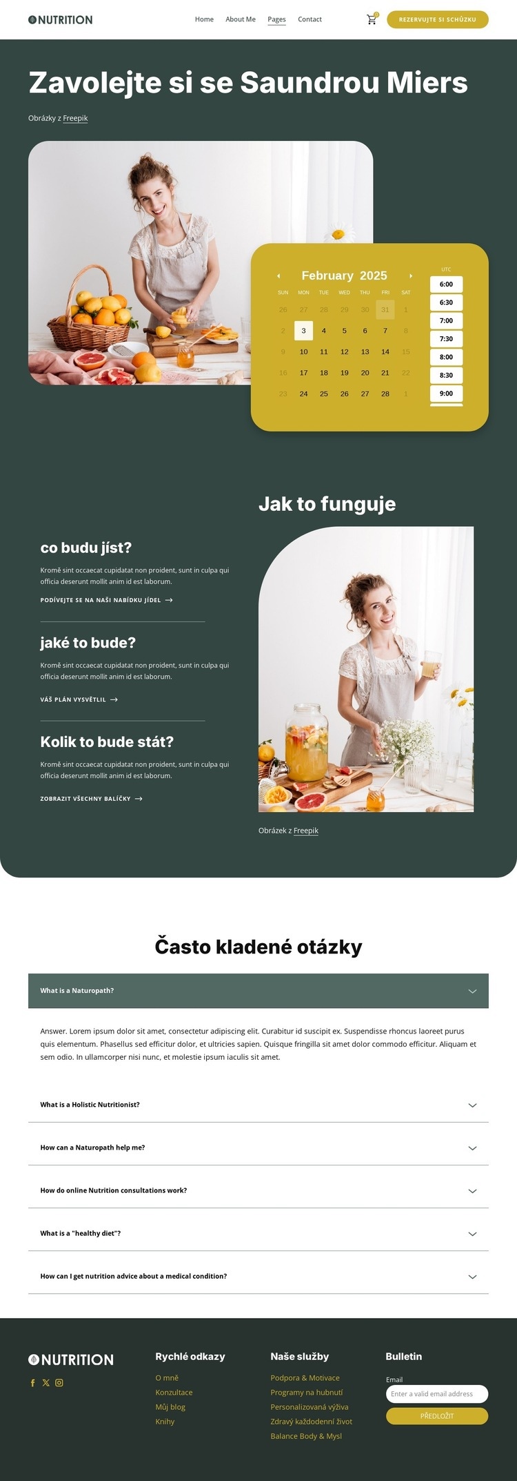 Výživové konzultace Šablona webové stránky