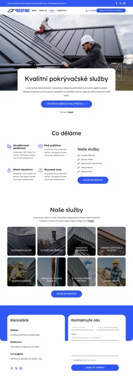 Spolehlivá Řešení Zastřešení - Krásný Design Webových Stránek