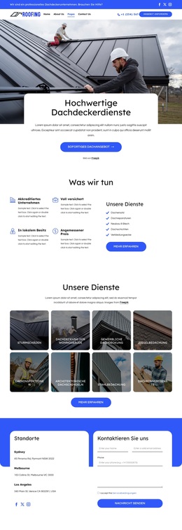 Zuverlässige Dachlösungen – Responsives WordPress-Theme