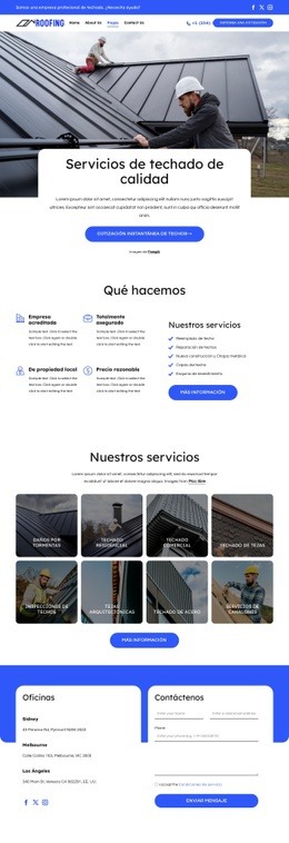 Soluciones De Techado Confiables - HTML Web Page Builder