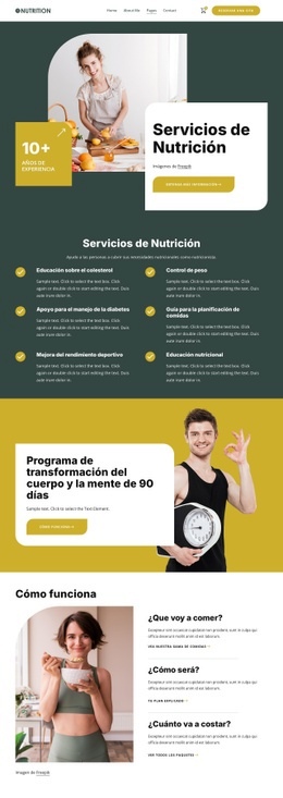 Servicios de nutrición Plantillas