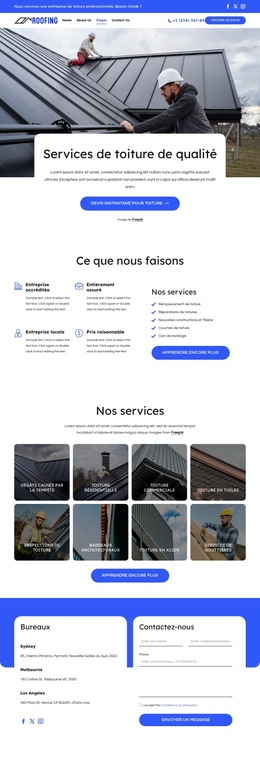 Des Solutions De Toiture Fiables - Modèle De Site Web Professionnel