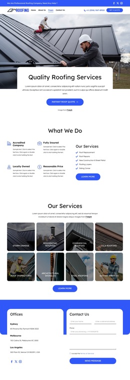 Reliable roofing solutions - HTML5 Template by Nicepage