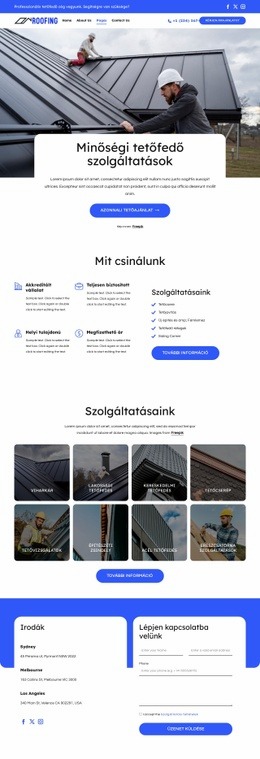 Megbízható tetőfedési megoldások Sablonok