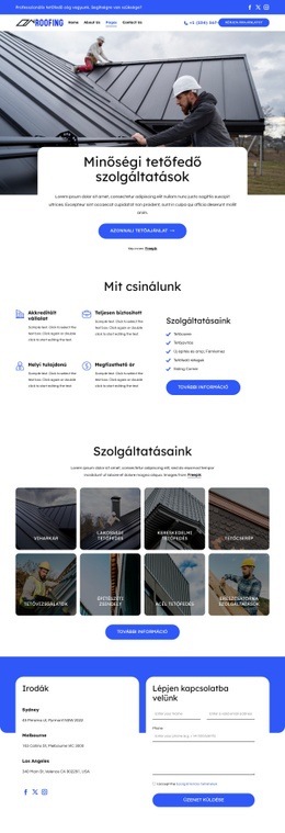 Megbízható Tetőfedési Megoldások - Professzionális Webhelysablon
