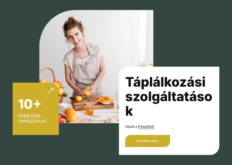 Táplálkozásterápiás szolgáltatások Weboldal sablon