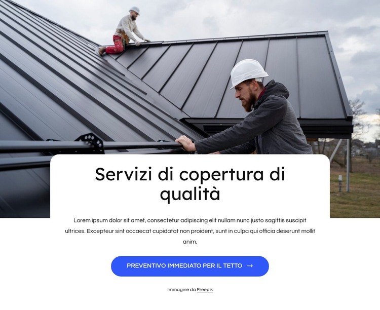 Servizi di copertura di qualità Modello HTML