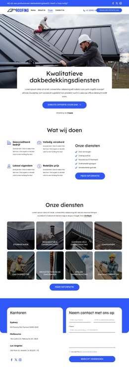 Betrouwbare Dakoplossingen - HTML Web Page Builder