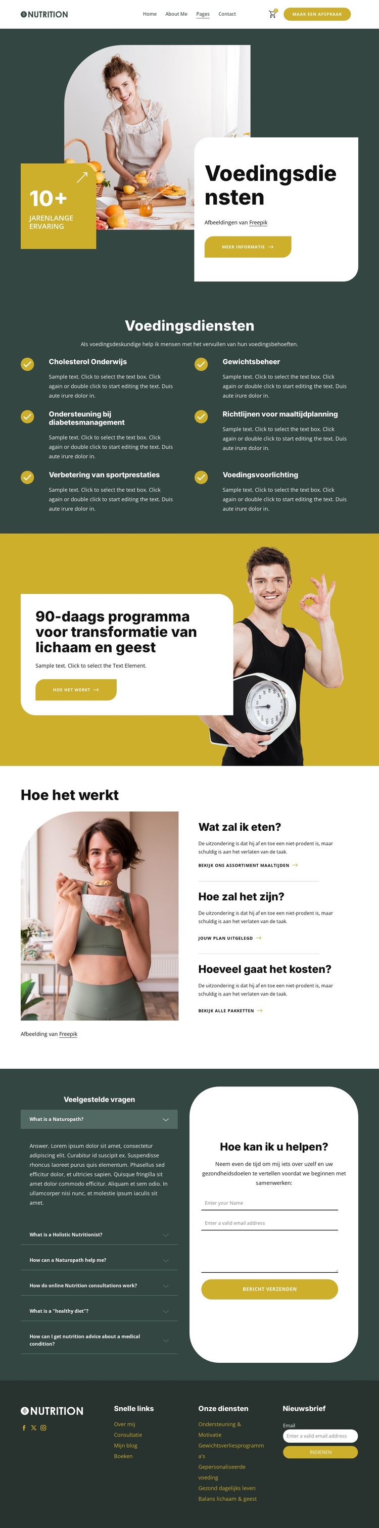 Voedingsdiensten WordPress-thema