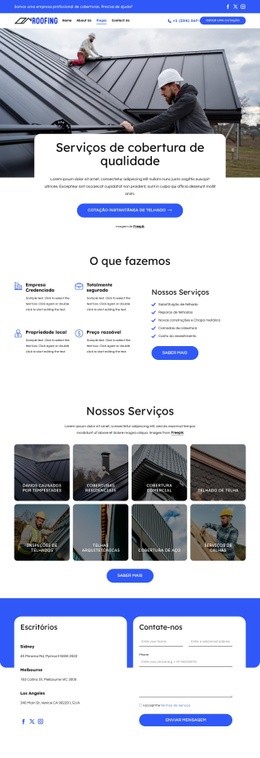 Soluções De Cobertura Confiáveis - Construtor De Sites