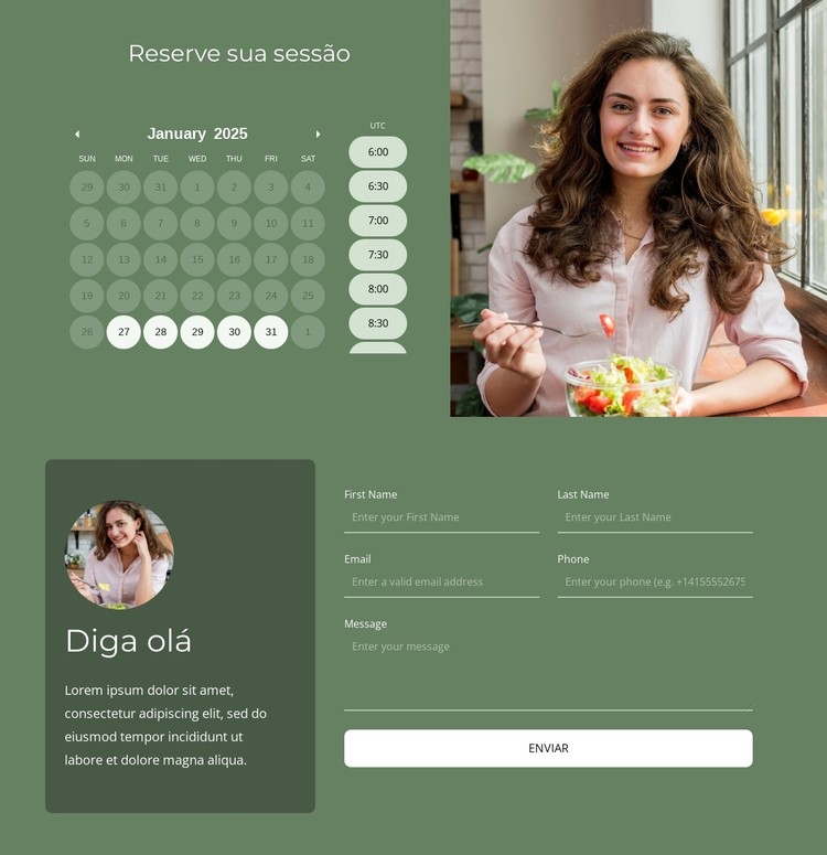 Obtenha treinamento nutricional personalizado Template CSS
