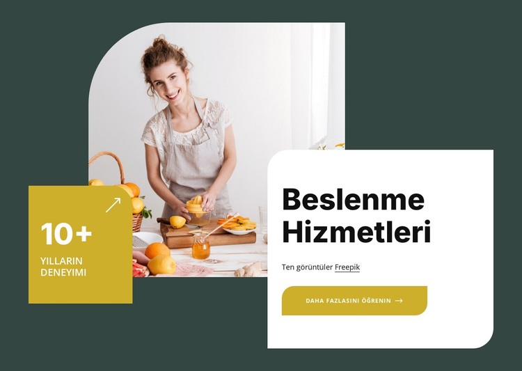 Beslenme terapisi hizmetleri HTML Şablonu
