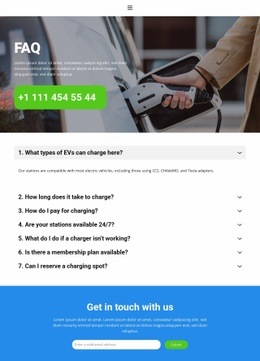 Electric Vehicle Charging - Free HTML Website Builder