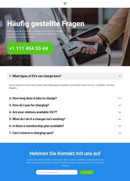 HTML-Site Für Electric Vehicle Charging