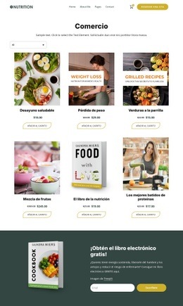 Tienda De Nutrición - Diseñador De Páginas De Destino