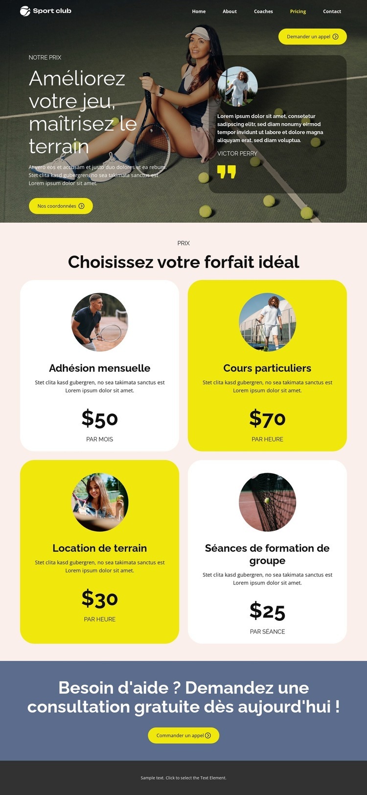 Améliorez votre jeu Modèle d'une page