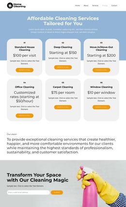 Cleaning Services Pricing - CSS Template by Nicepage