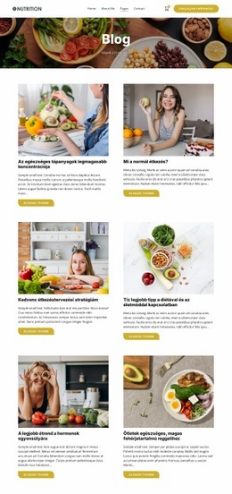Táplálkozási Blog – Többcélú WordPress Téma
