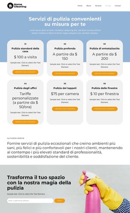 Prezzi Dei Servizi Di Pulizia - Tema Del Sito Web Pronto