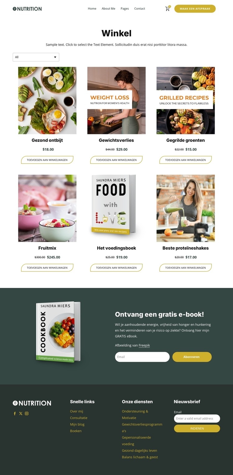 Voedingswinkel Sjabloon